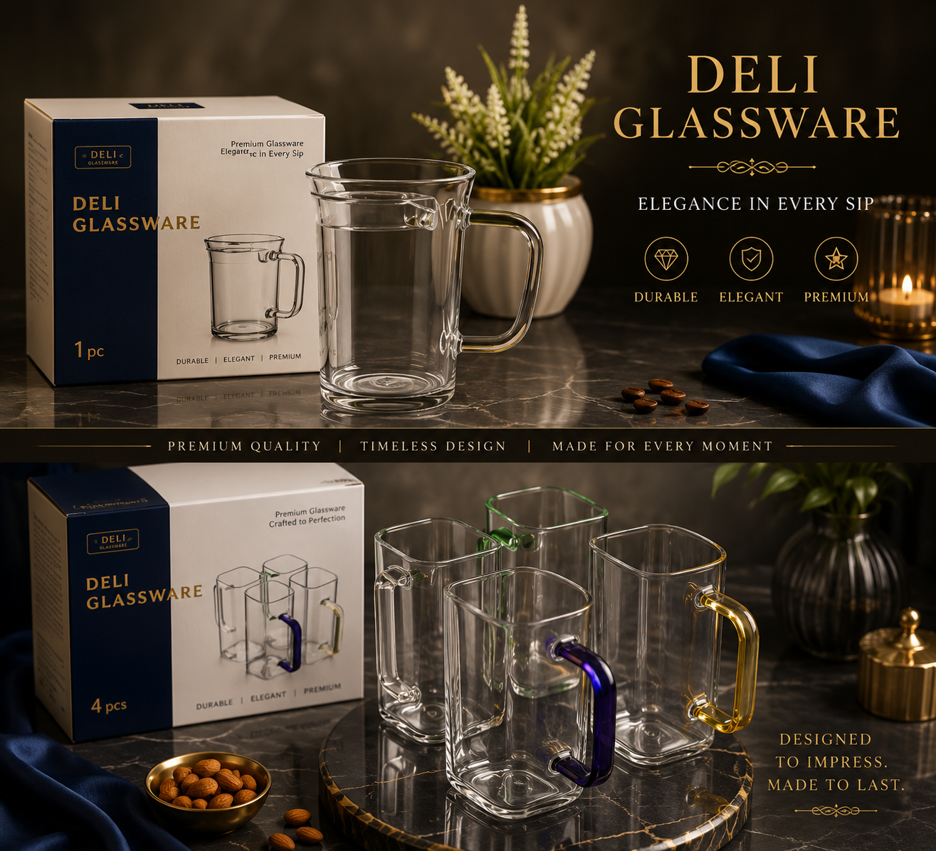 Glssware and tumbler