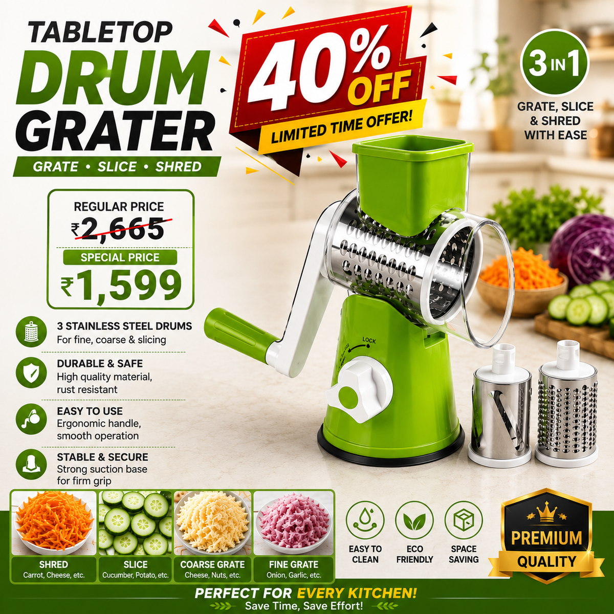 3-in-1 Kitchen Grater